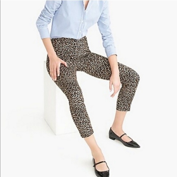 NWT J Crew Factory Cheetah Winnie Pants - Picture 1 of 8